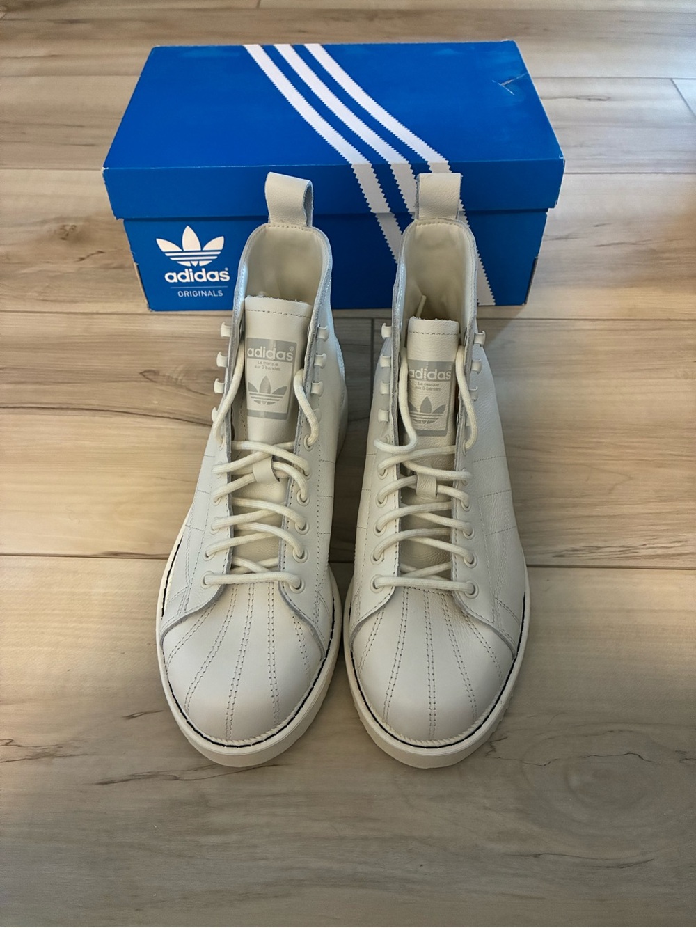 adidas Women’s Off-White High-Top Sneakers